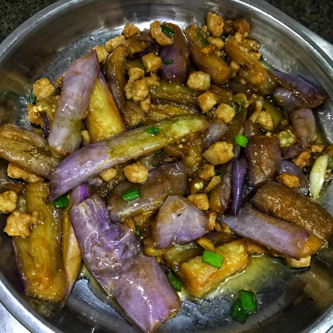 红烧肉沫茄子