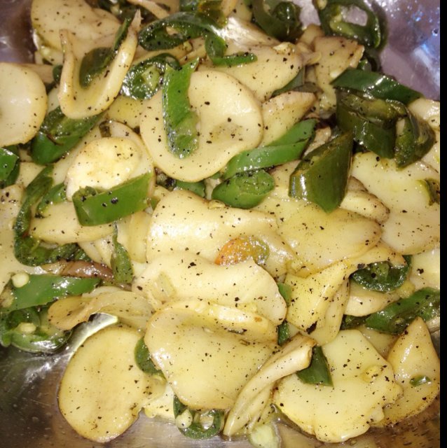 青椒素炒杏鲍菇