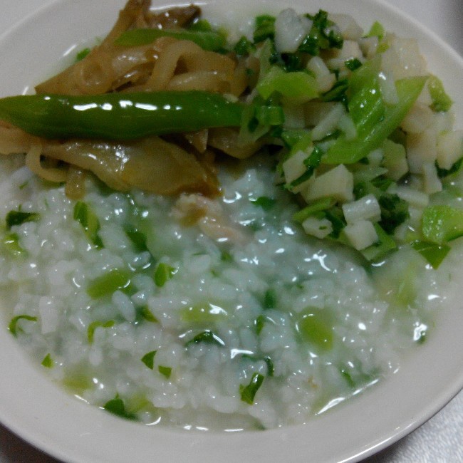 蔬菜鸡丝粥