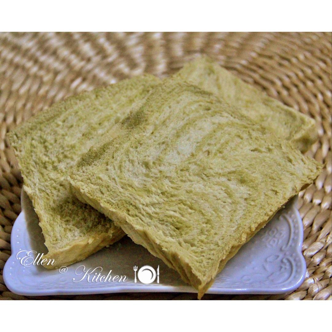汤种抹茶大理石纹吐司（水立方模）