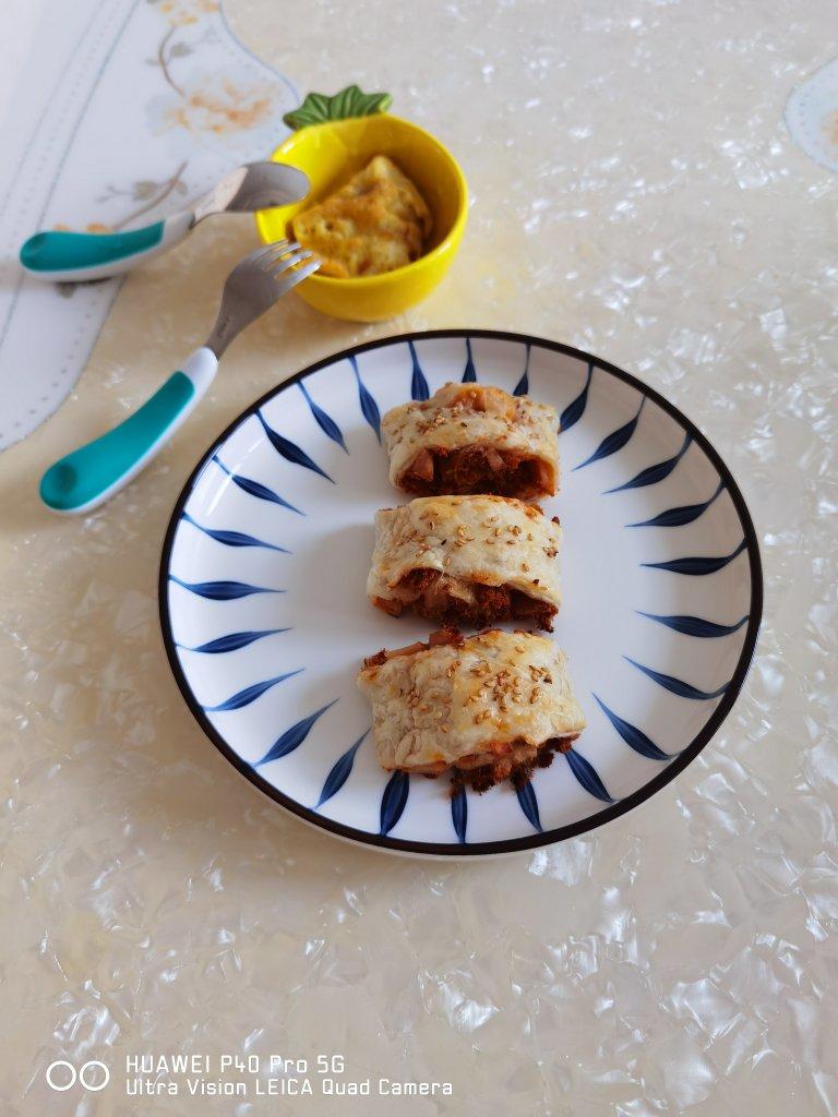 💡手抓饼新吃法｜零失败～🌟酥皮火腿肉松卷🌟