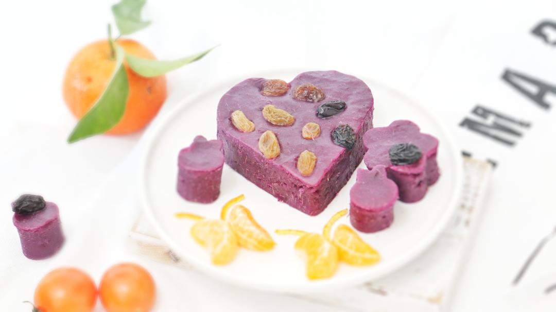 奶香紫薯糕 宝宝辅食的做法