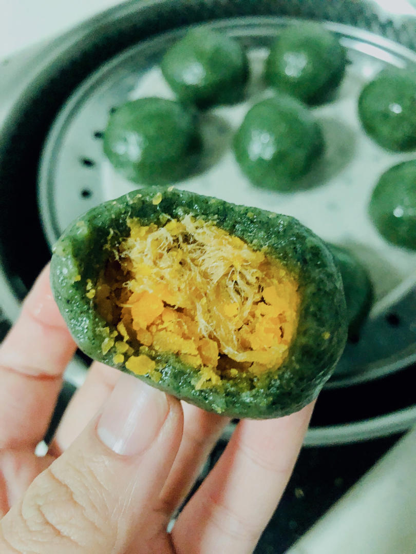 《Tinrry+》咸蛋黄肉松青团+红豆沙青团