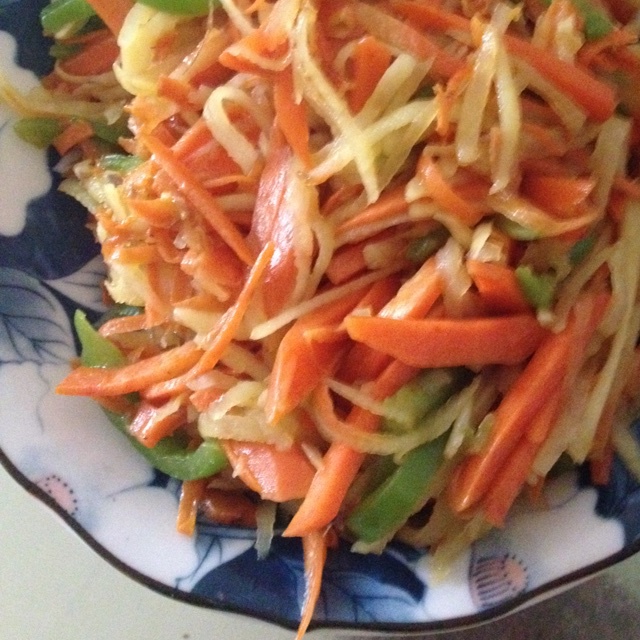 【圆满素食】青椒糖醋土豆丝