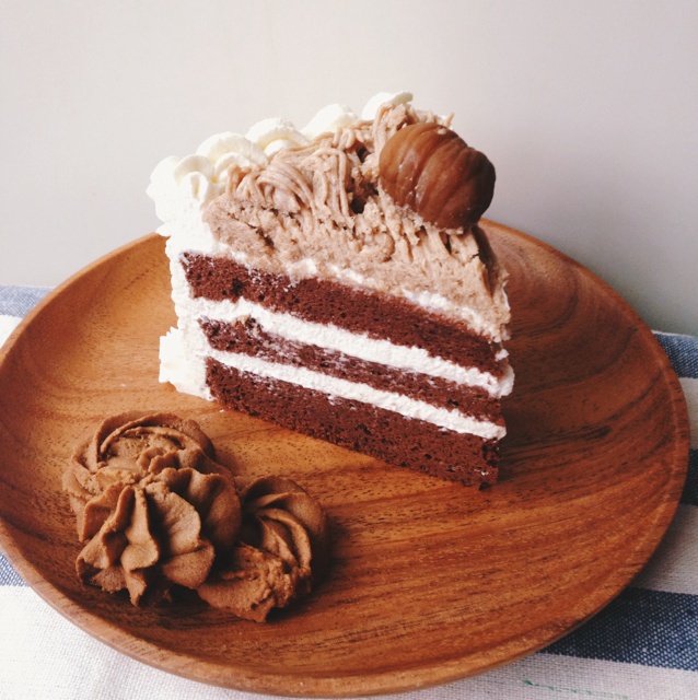 瞳妞儿麻麻做的蒙布朗风栗子蛋糕