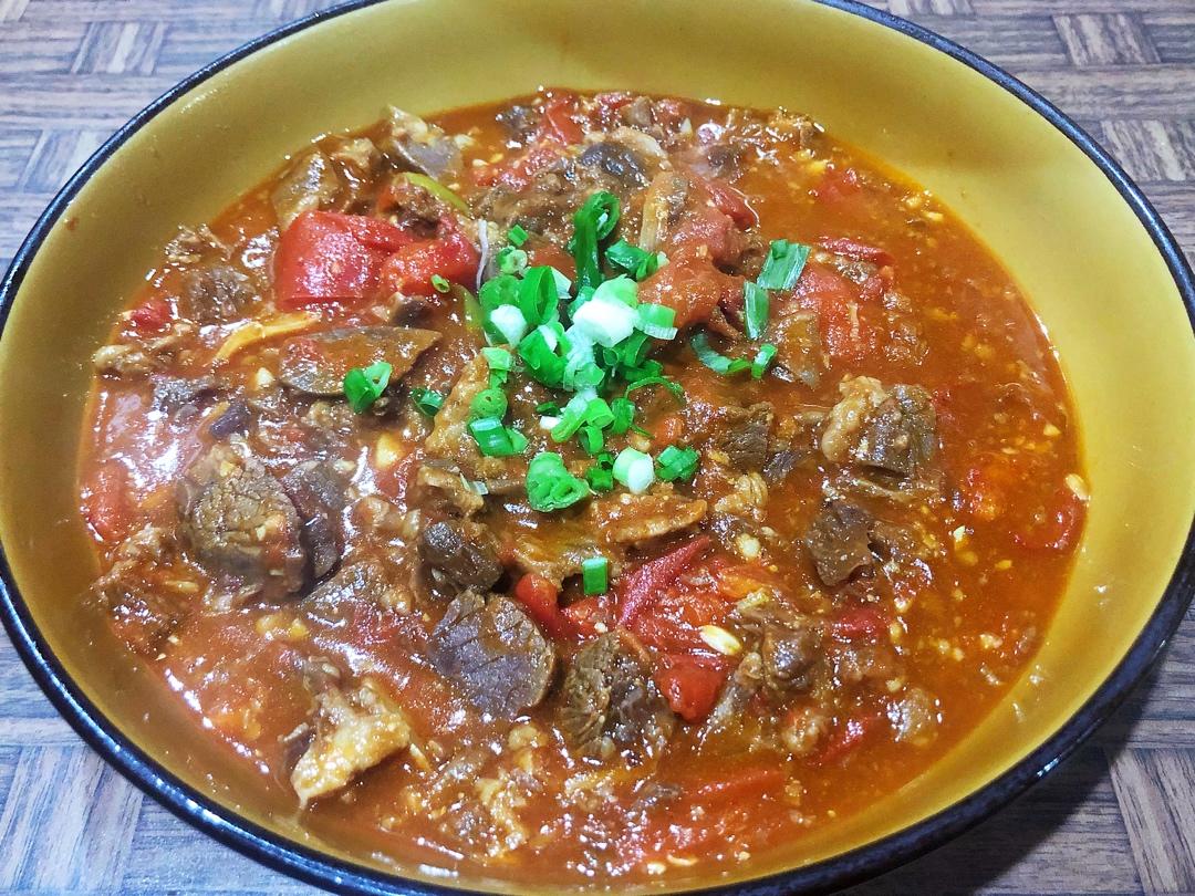 西红柿炖牛肉，酸酸的开胃菜