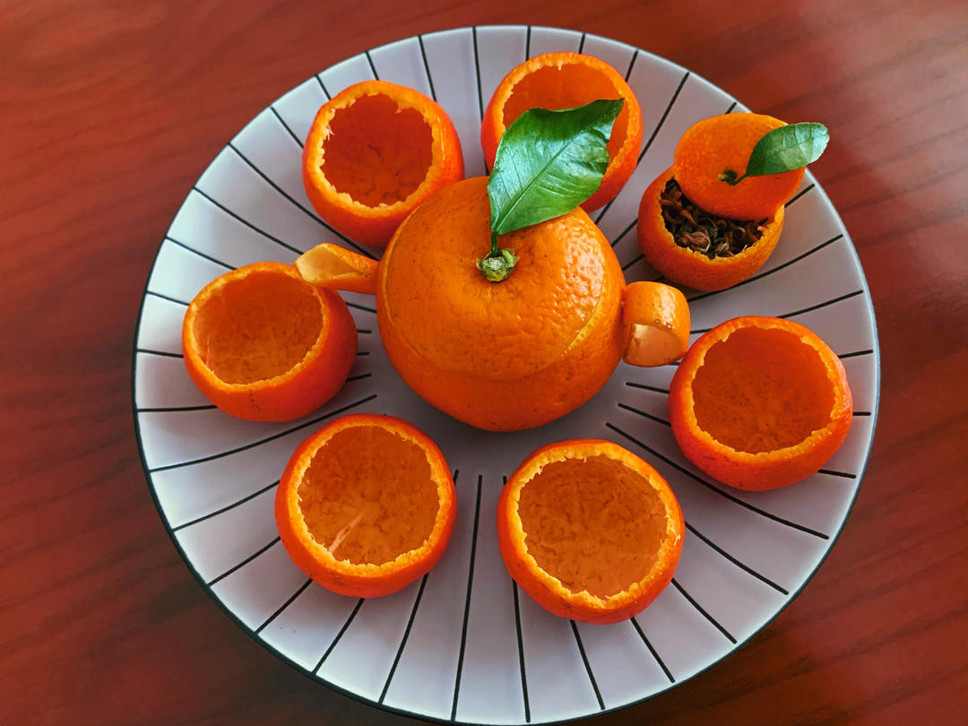 超萌的橙子茶壶