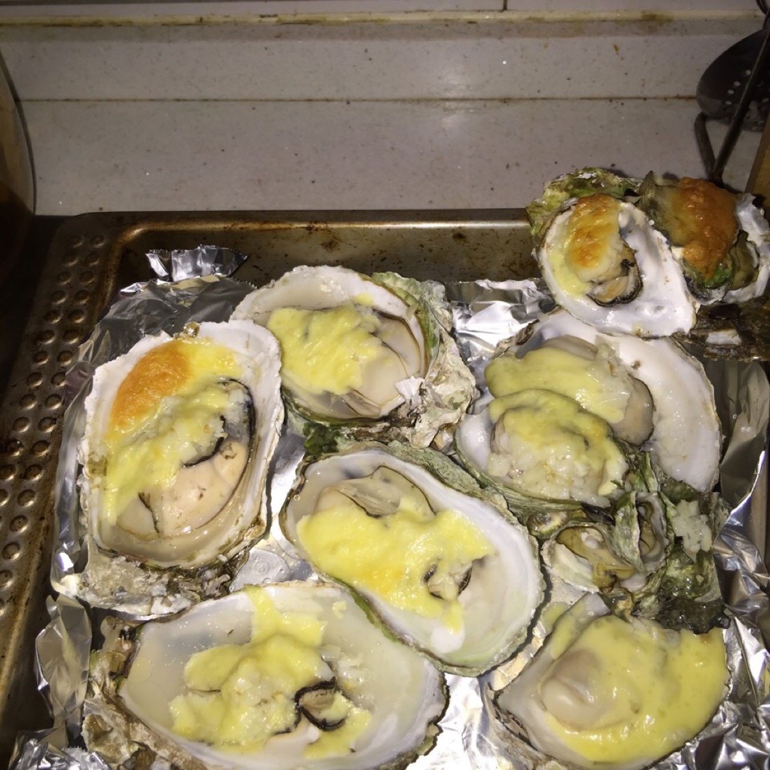 奶酪烤生蚝