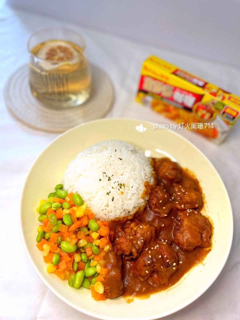 咖喱炸鸡块套餐的做法