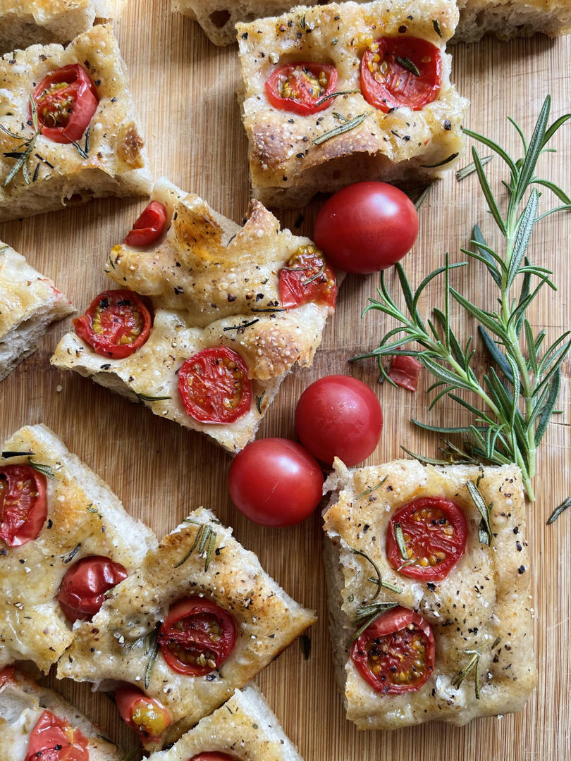 超高颜值天然酵母意大利佛卡夏面包focaccia（附土豆泥版）