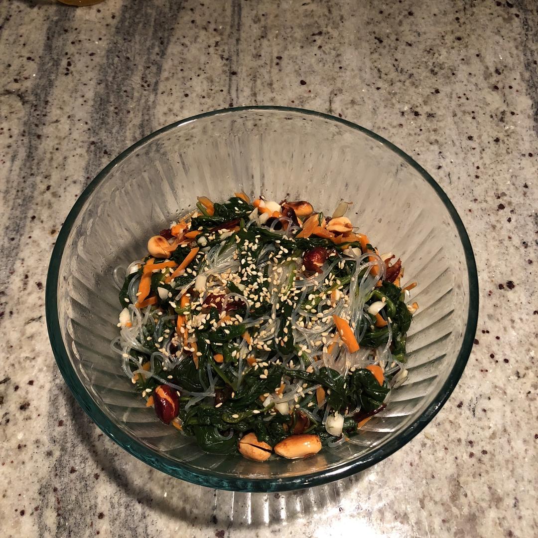 凉拌菠菜粉丝