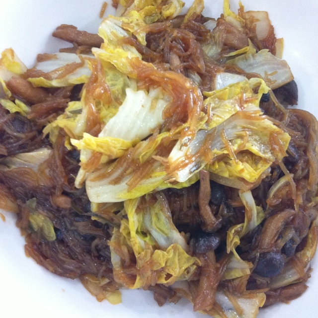 苞菜炒粉丝