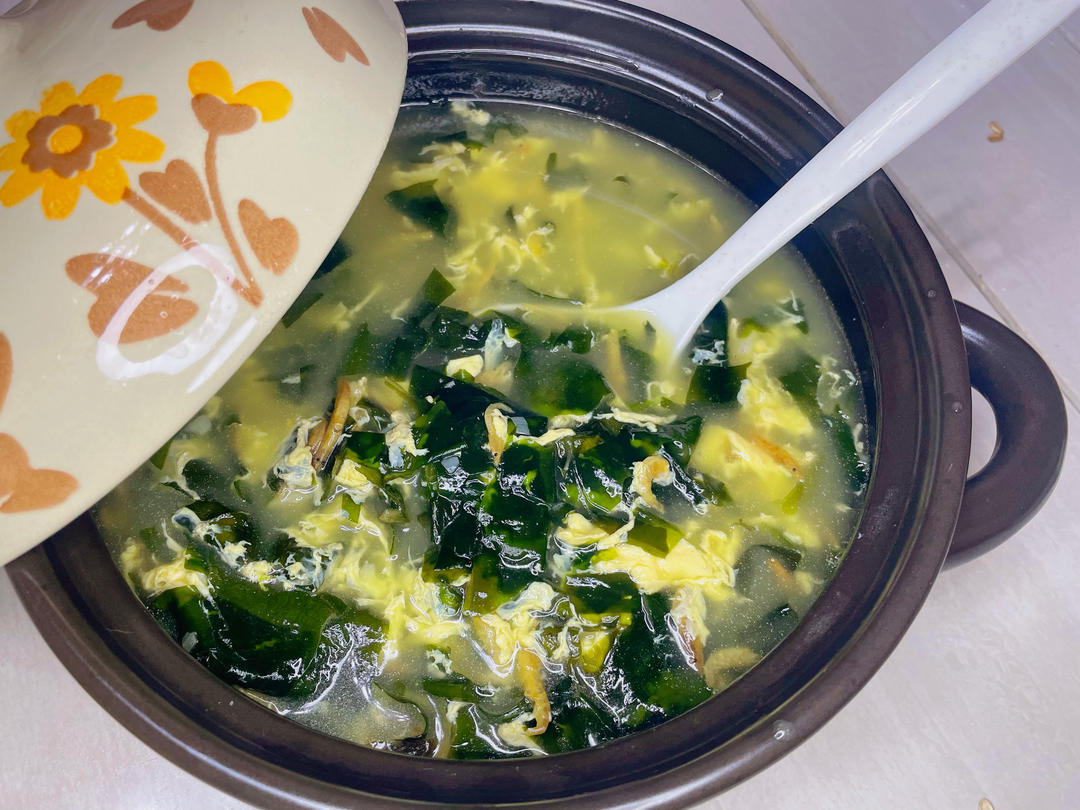 紫菜虾干鸡蛋汤