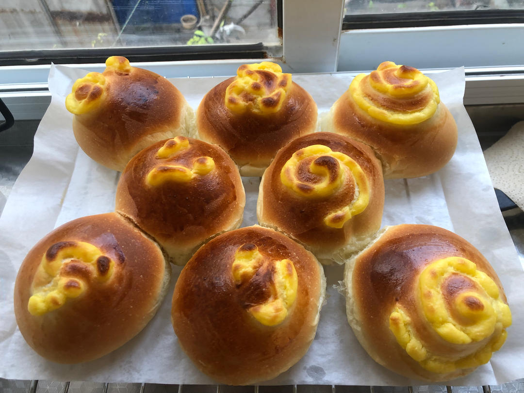 蛋奶酱包进面包里，太美味！【卡仕达面包】