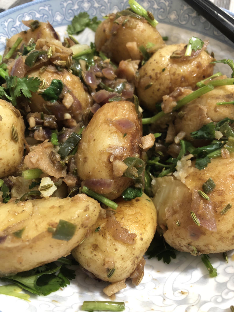 孜然香辣煎小土豆