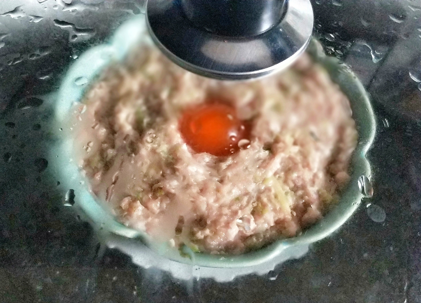 咸蛋蒸肉饼的做法 步骤12