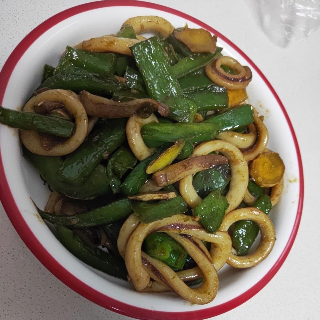 青椒炒鱿鱼