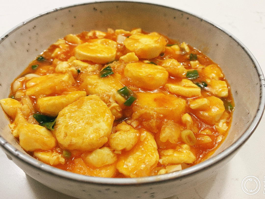 鲜衣呀怒马做的茄汁日本豆腐