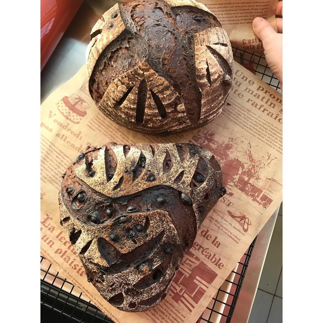 巧克力提子乡村软欧包