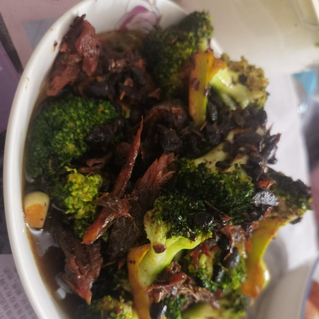 豆豉鲮鱼炒西兰花