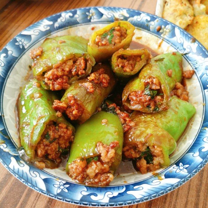 虎皮尖椒酿肉