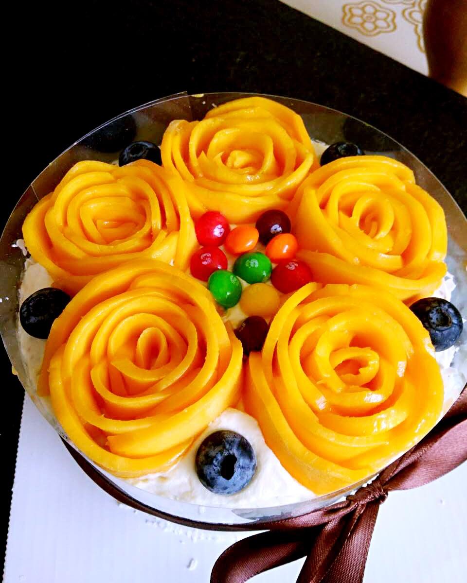 王樱桦做的芒果玫瑰花