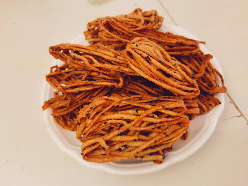 家庭版油炸小馓子（散子）