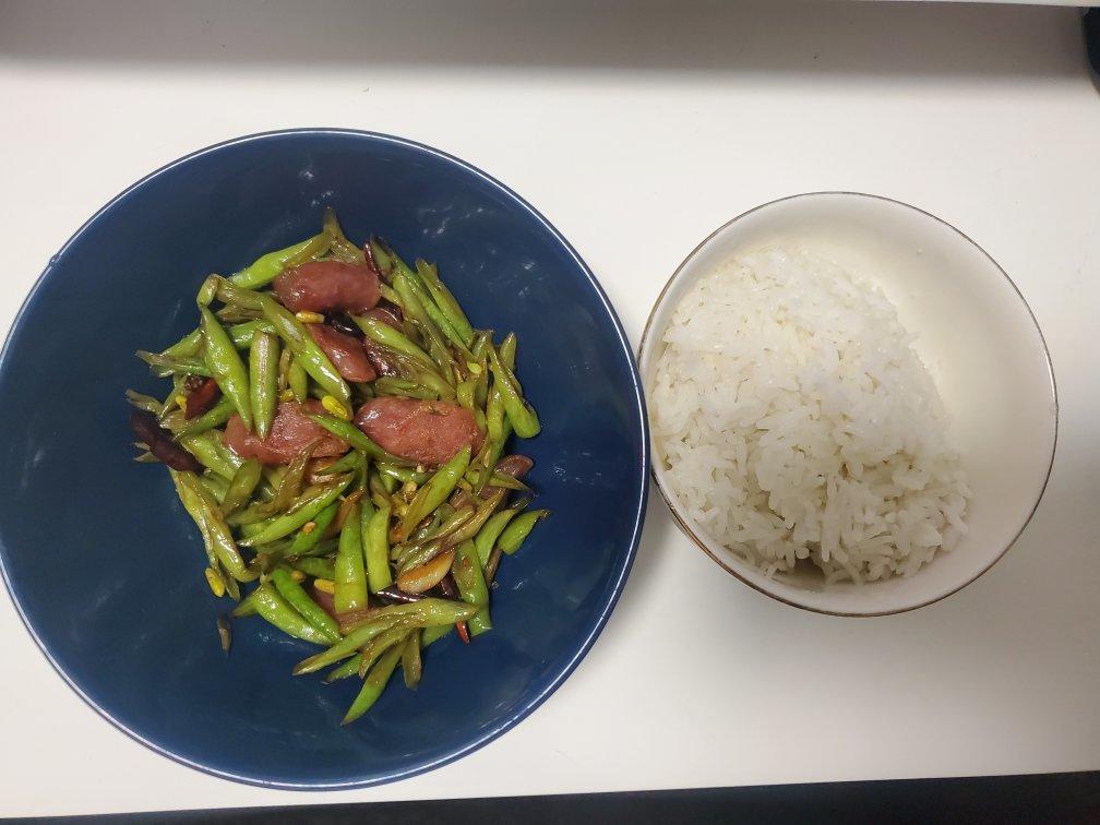 ㊙️腊味‼️四季豆炒腊肠‼️美味家常