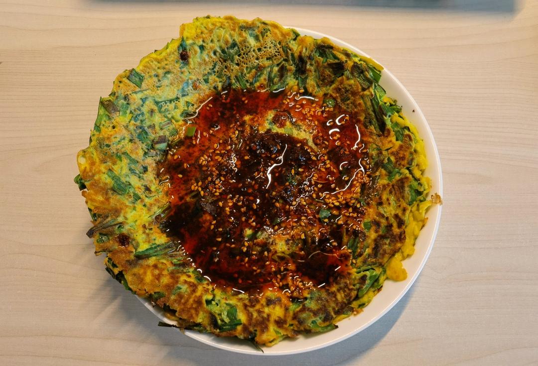 韭菜蛋饼