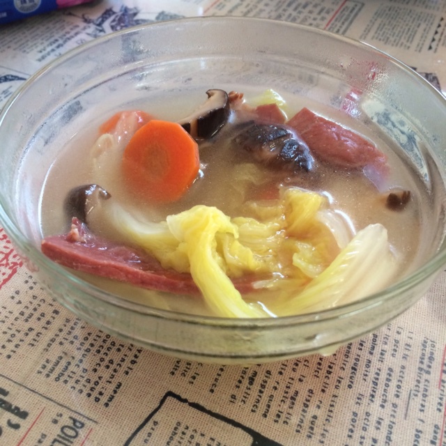 火腿白菜清汤