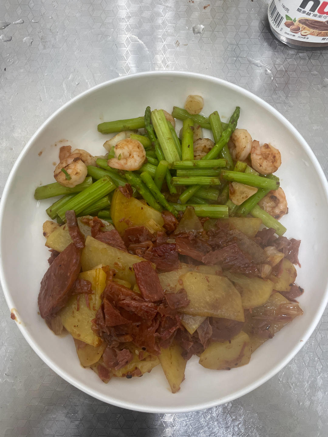 熟牛肉小炒土豆片