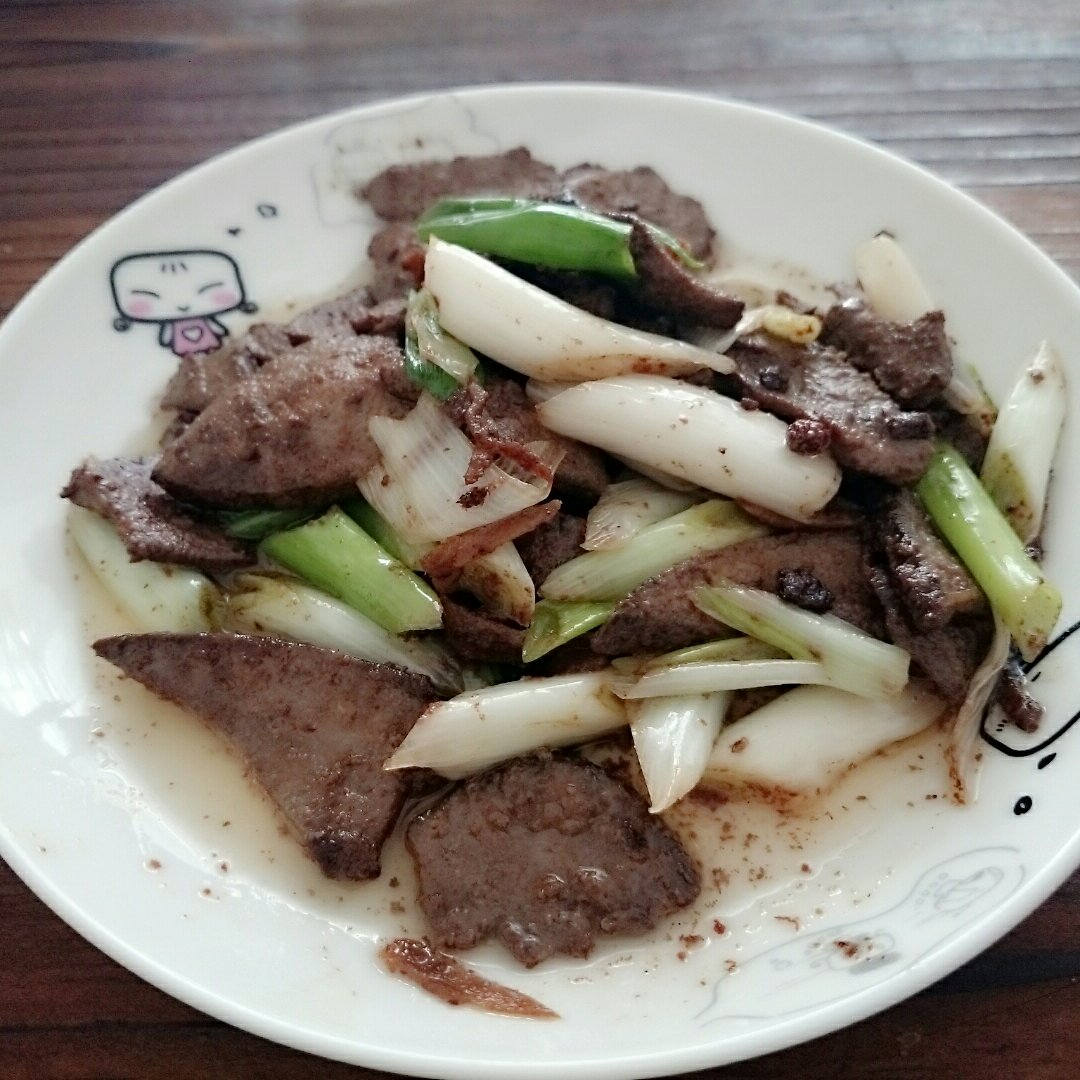 大蒜炒猪肝
