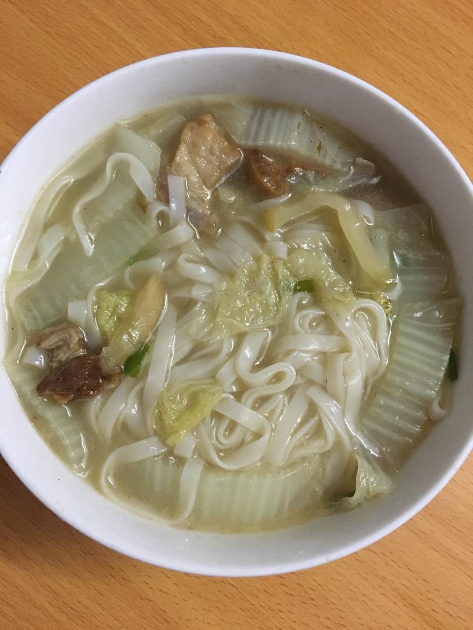 素白菜面条