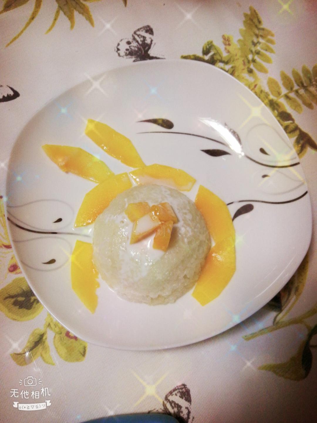 椰浆芒果糯米饭（附芒果玫瑰花做法）