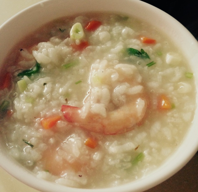 鲜虾砂锅粥