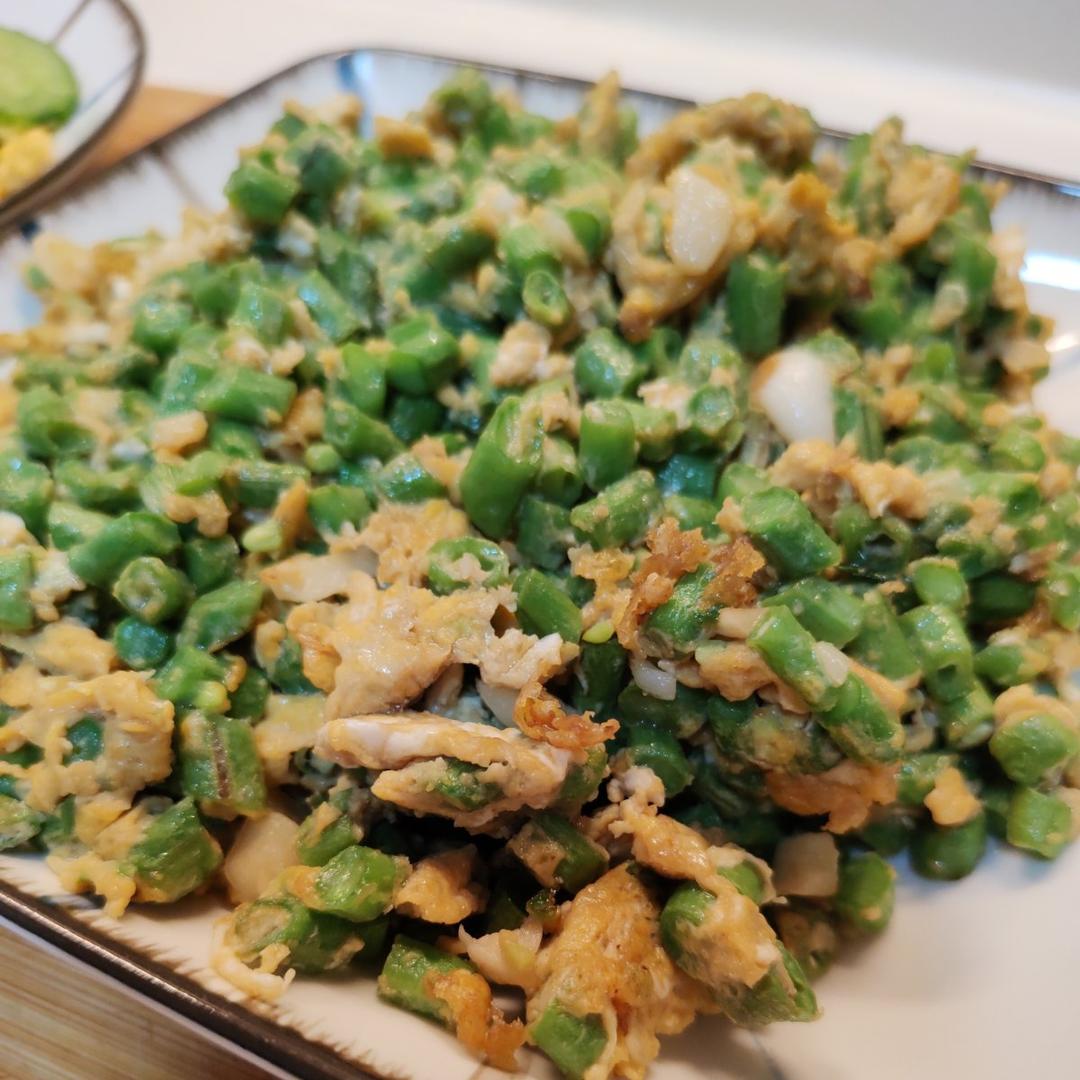 豆角炒鸡蛋