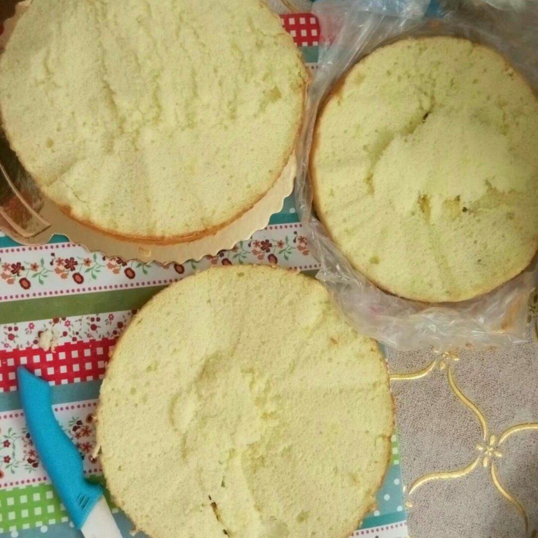 八寸戚风蛋糕（生日蛋糕坯）附六寸配单