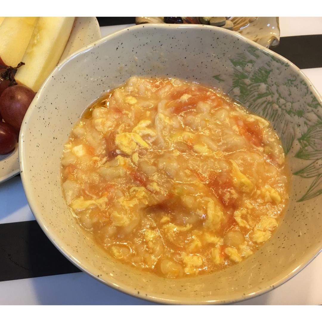 西红柿鸡蛋疙瘩汤