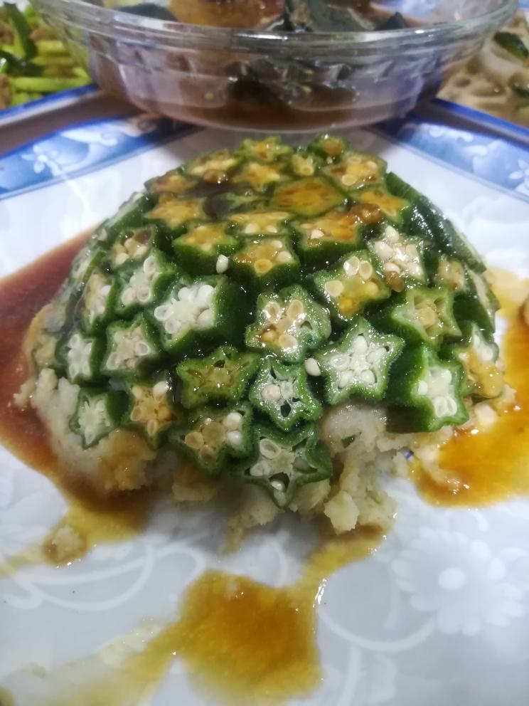 孜然秋葵土豆泥