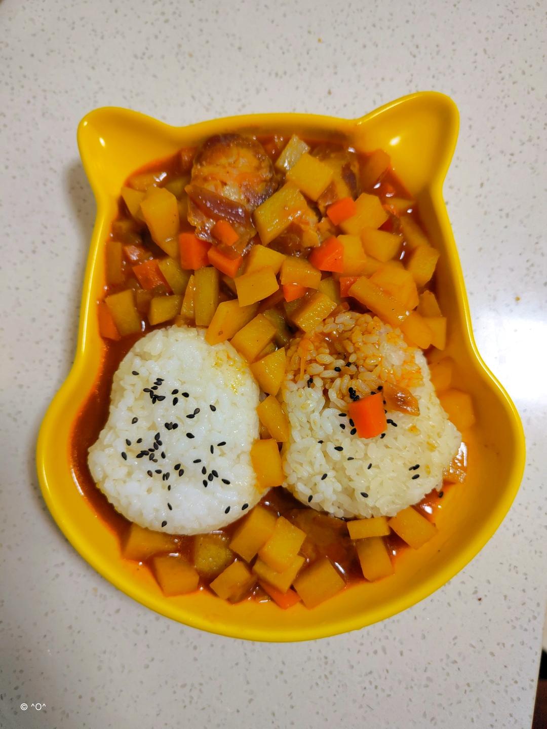 土豆咖喱鸡肉饭