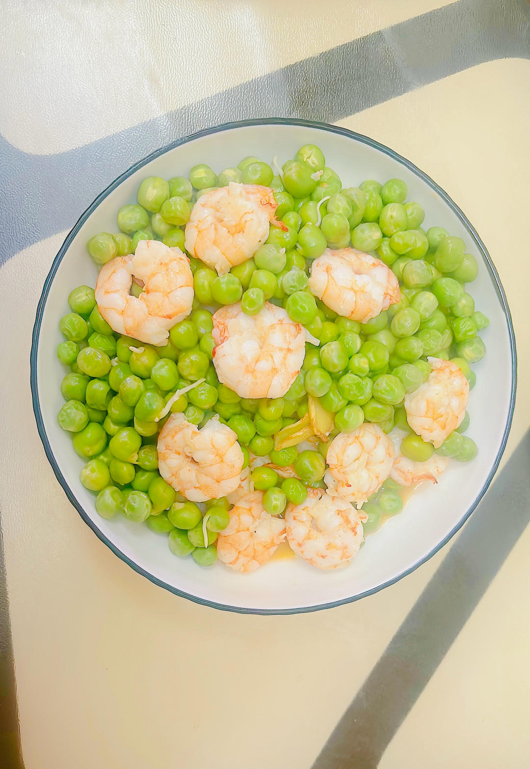 青豆炒虾仁