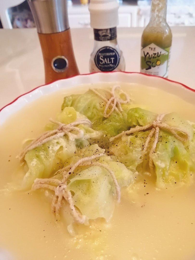 鲜鸡汁鸡肉芝士卷心菜卷——太太乐鲜鸡汁