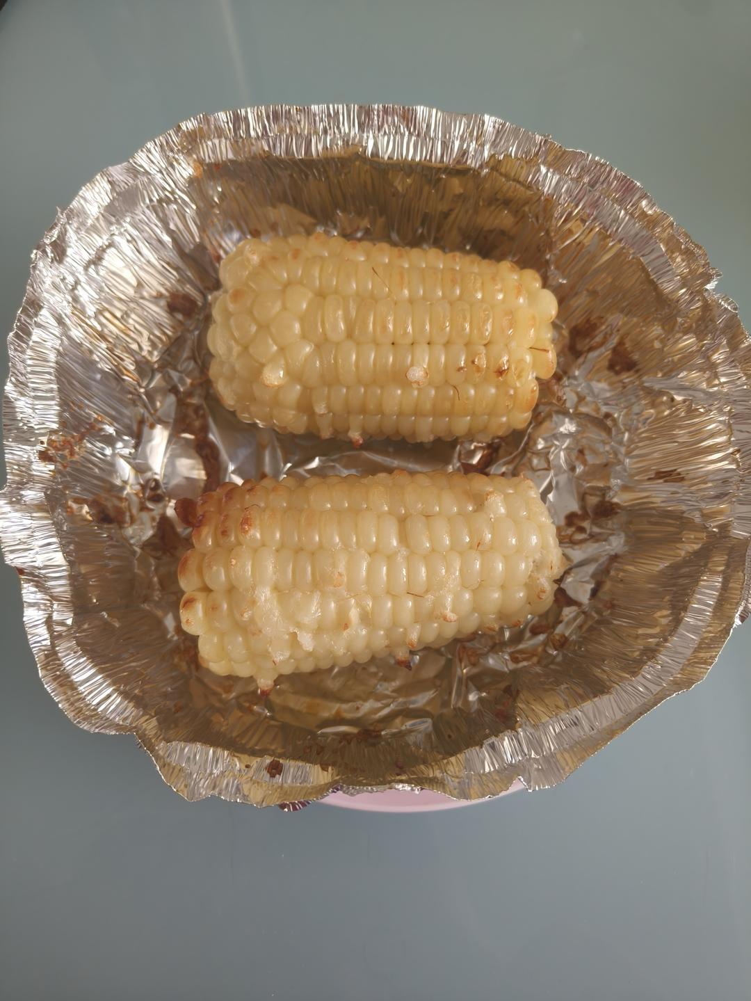 【挑战空气炸锅美食】③牛奶烤玉米棒🌽减脂的你一定喜欢