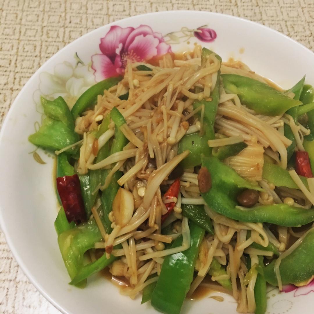 金针菇青椒肉丝