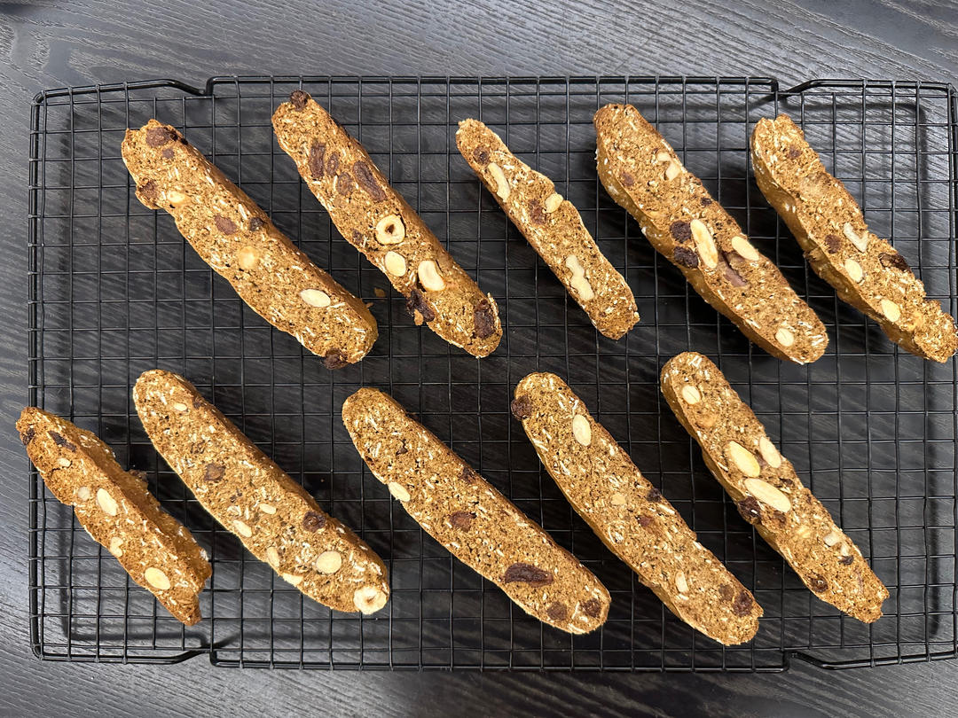 【健康零食】燕麦坚果意式脆饼