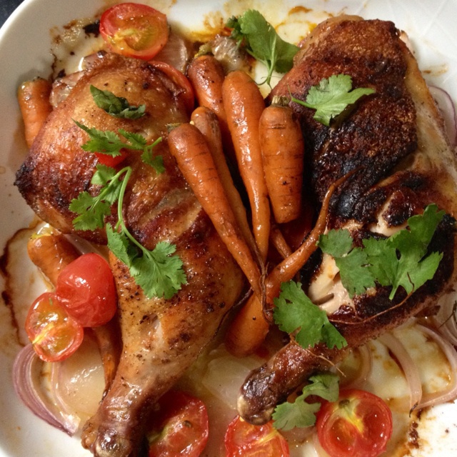 乡村番茄泥烤鸡