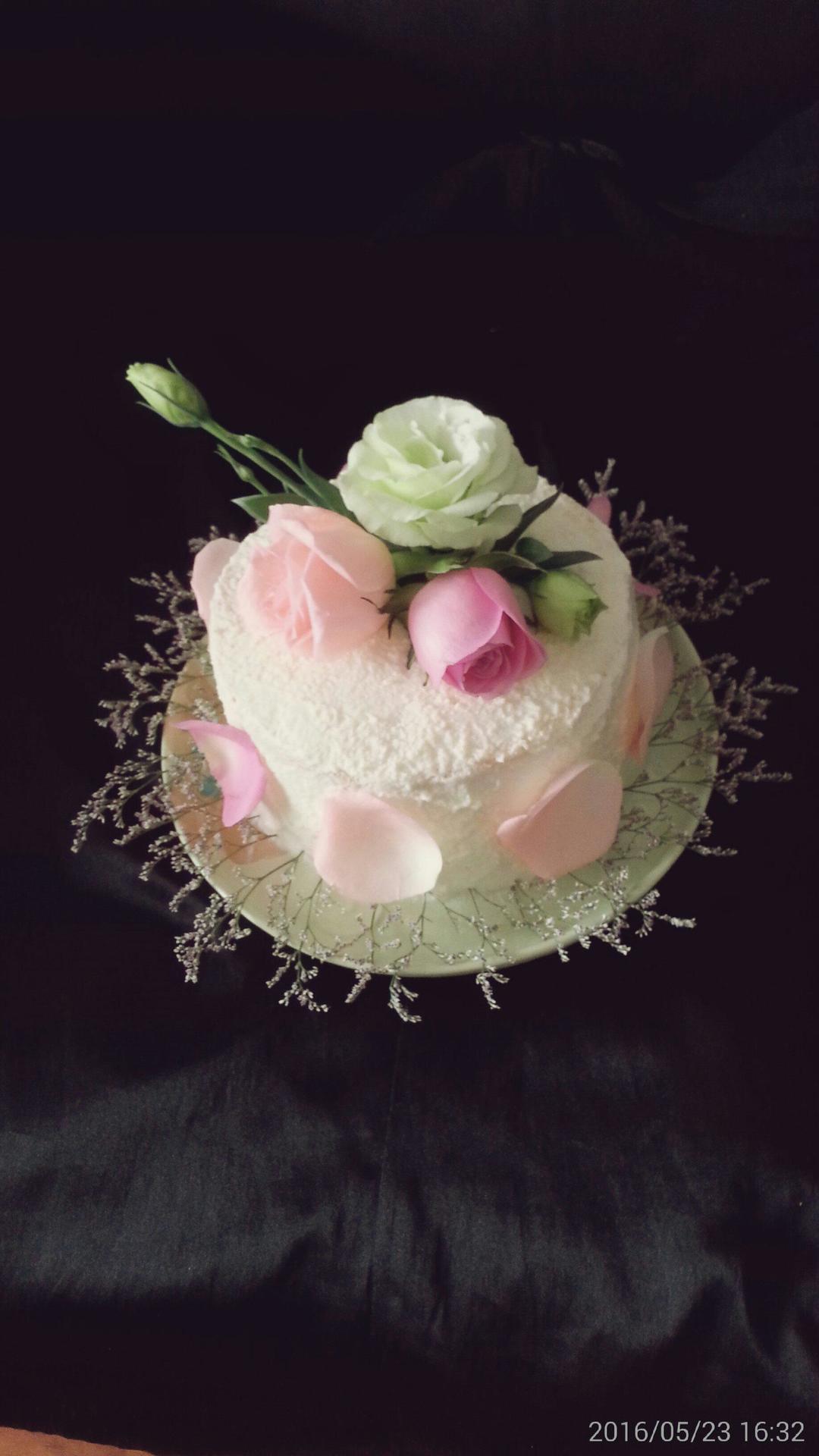 鲜花蛋糕的做法