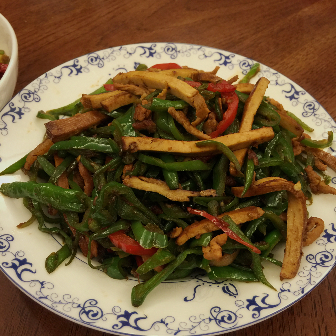 青椒豆干炒肉丝