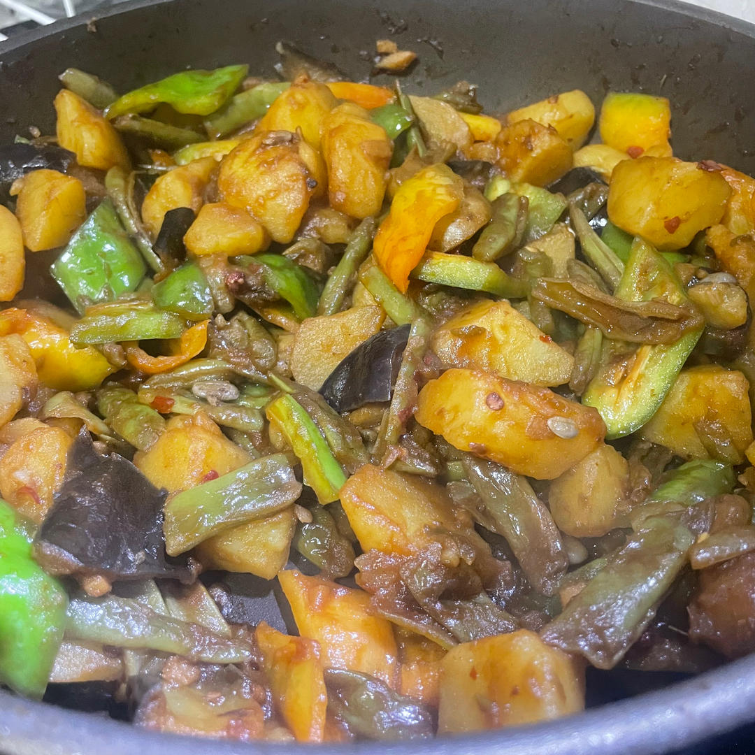 豆角烧土豆茄子