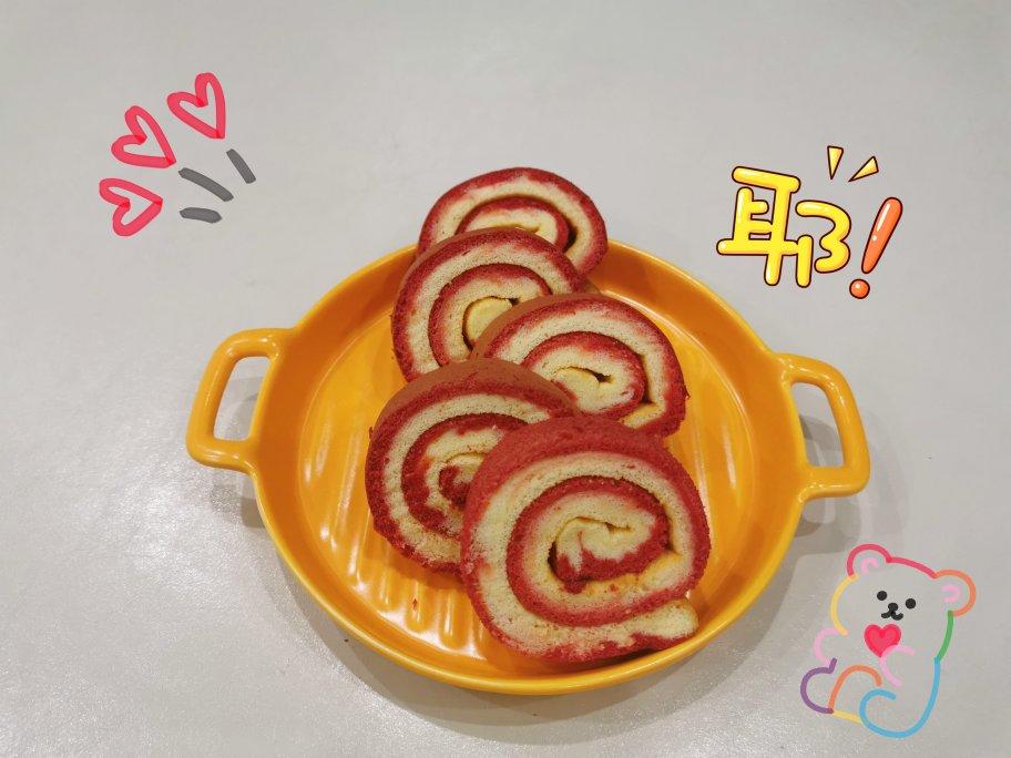 蛋糕卷，红丝绒蛋糕卷，旋风蛋糕卷